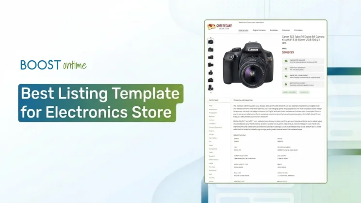 Bay Listing Template for Electronics Store