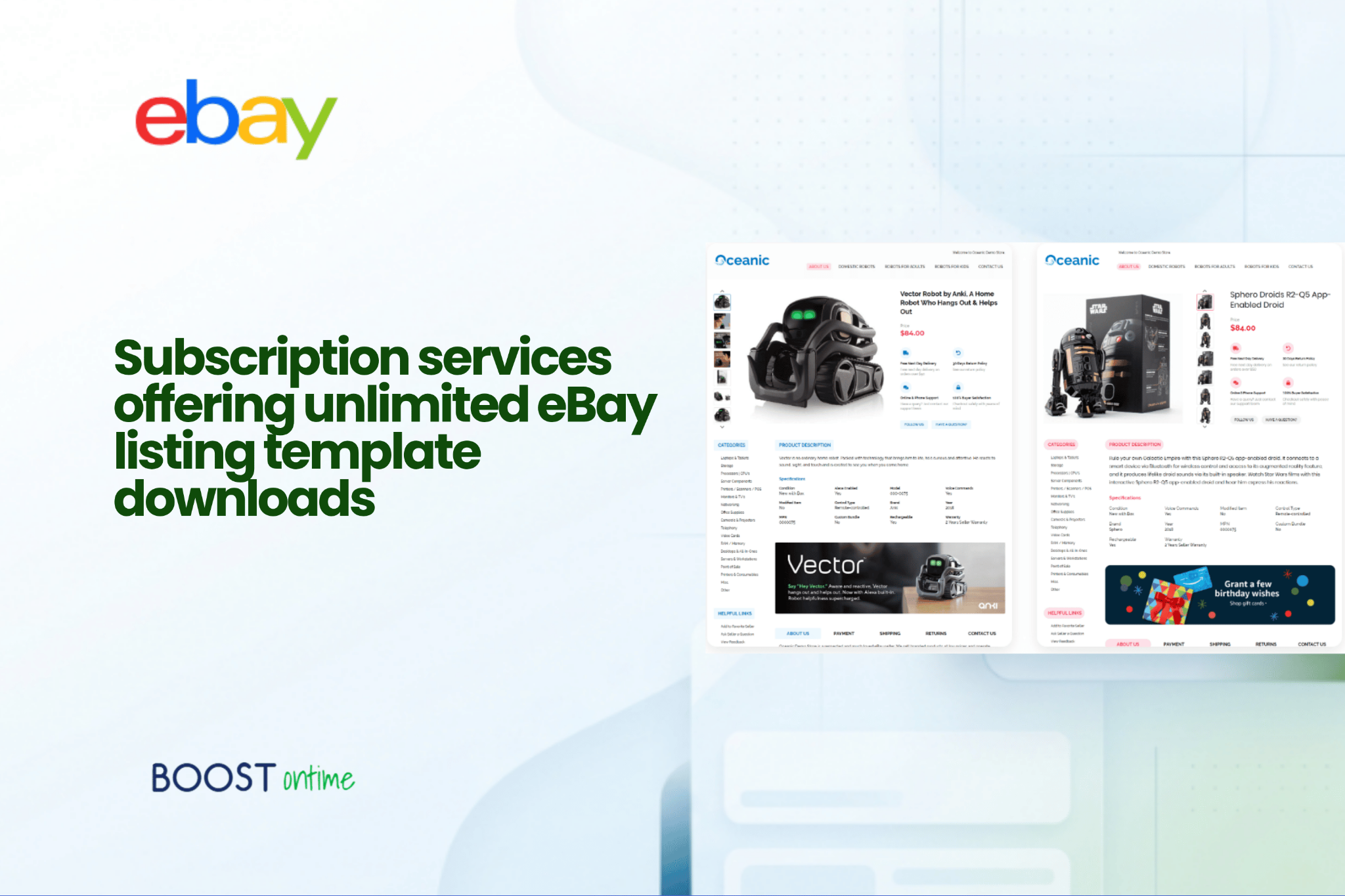 eBay listing template