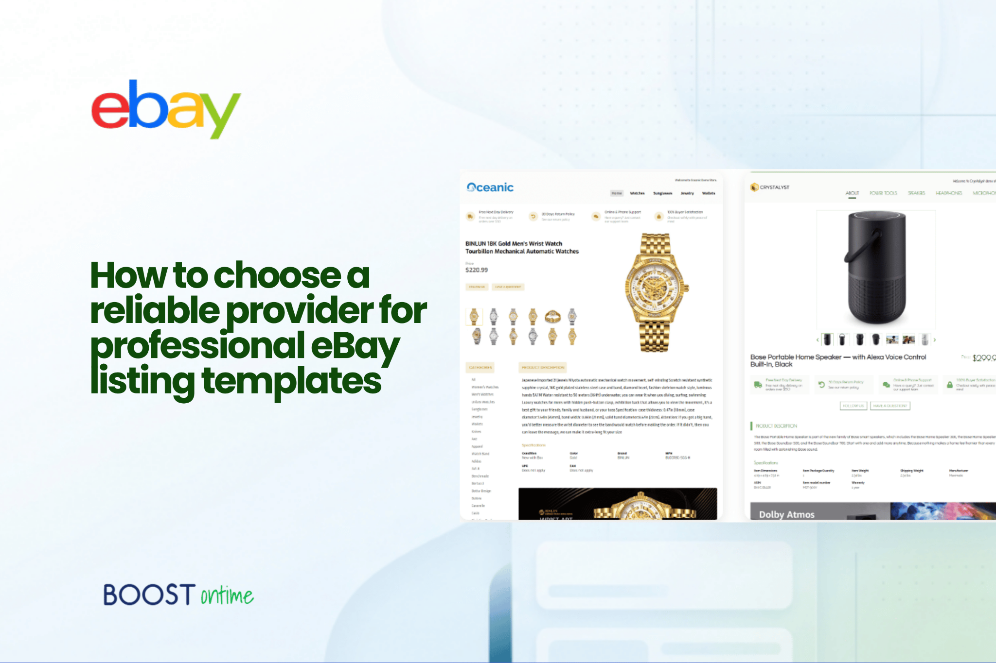 eBay listing template provider