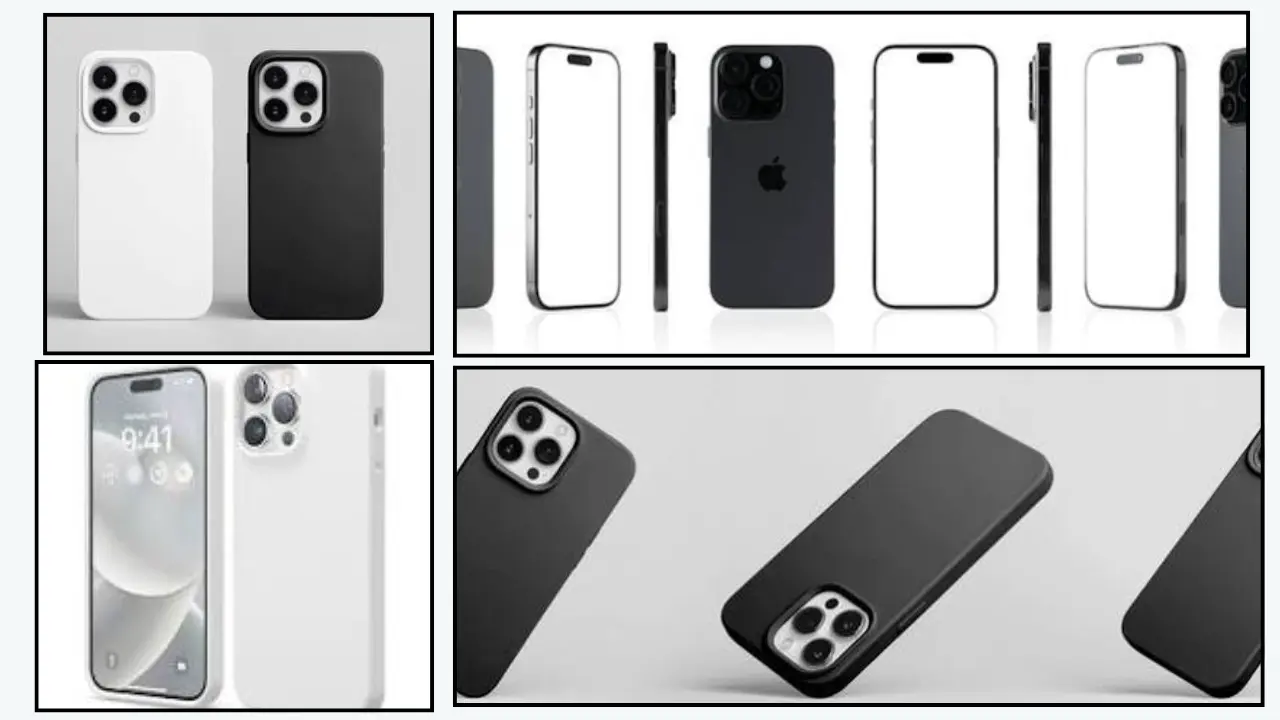 Example of optimized eBay phone case product photos showing clean white background and multiple angles