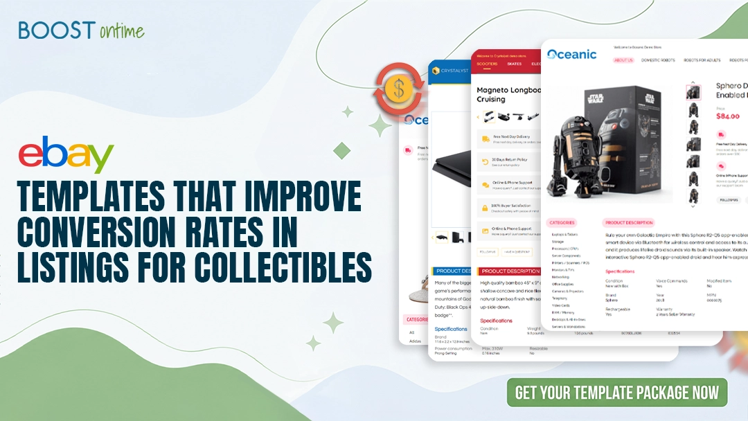 Templates that improve conversion rates in eBay listings for collectibles